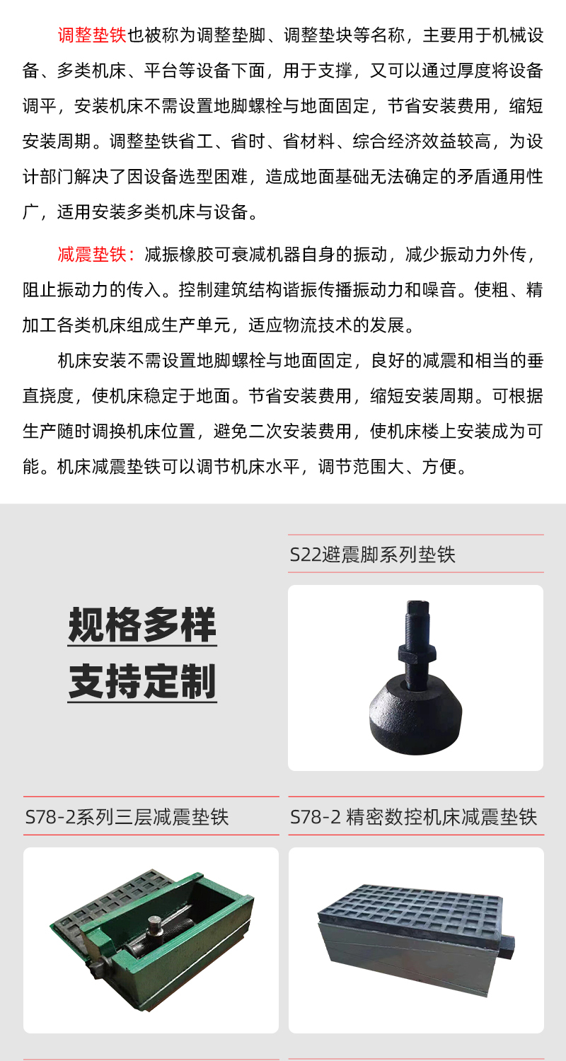 减震垫铁